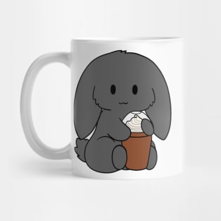 Black Bunny Ice Coffee Mug